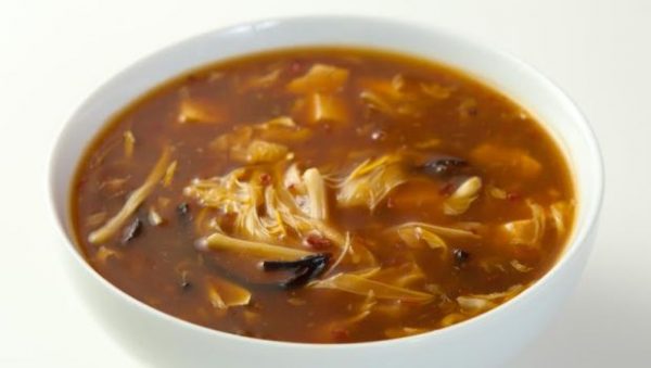 Chicken hot _ sour soup